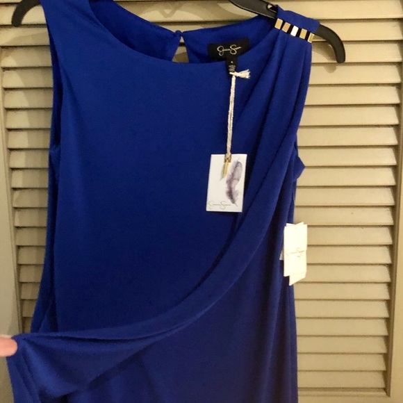 🆕NEW Jessica Simpson Sleeveless Cobalt Blue Dress - Picture 5 of 7